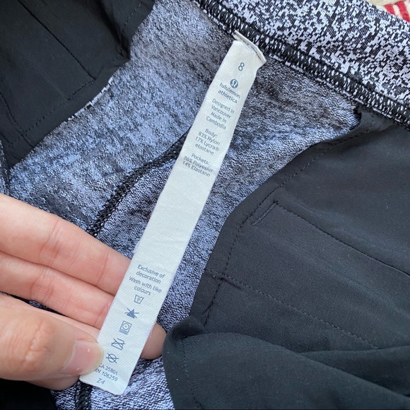 LULULEMON black and white spray jacquard Power Luxtreme Jet pants 8 - Picture 5 of 11